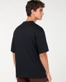 Shop Men's Jet Black Upside Down Graphic Printed Oversized T-shirt-Full