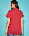 Shop Women's Bold Red WSQK Typography Boyfriend T-shirt-Design