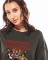 Shop Women's Chocolate Brown Eleven Graphic Printed Oversized T-shirt