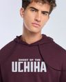 Shop Men's Fig Brown Ghost Of Uchiha Graphic Printed Oversized Hoodies
