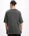 Shop Men's Dark Shadow Grey Navigators Graphic Printed Oversized T-shirt-Full
