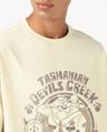 Shop Men's Beige Devils Creek Graphic Printed Oversized T-shirt