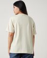Shop Women's Beige Devils Creek Graphic Printed Oversized T-shirt-Full