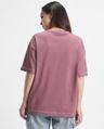 Shop Women's Mellow Mauve Purple Off Route Graphic Printed Oversized T-shirt-Full