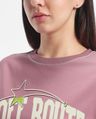 Shop Women's Mellow Mauve Purple Off Route Graphic Printed Oversized T-shirt
