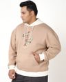 Shop Men's Ginger Root Brown Paradise Graphic Printed Oversized Plus Size Hoodies-Design