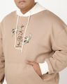 Shop Men's Ginger Root Brown Paradise Graphic Printed Oversized Plus Size Hoodies