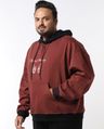 Shop Men's Fudgesickle Brown Against All Odds Graphic Printed Oversized Plus Size Hoodies-Design