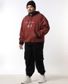 Shop Men's Fudgesickle Brown Against All Odds Graphic Printed Oversized Plus Size Hoodies-Full
