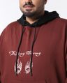 Shop Men's Fudgesickle Brown Against All Odds Graphic Printed Oversized Plus Size Hoodies