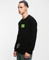 Shop Men's Jet Black 999 Graphic Printed Plus Size Sweatshirt-Design