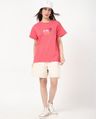 Shop Women's Coral Pink Be Kind Graphic Printed Boyfriend T-shirt-Full