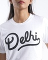 Shop Women's Delhi Script Logo T-shirt in White