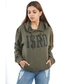 Shop Women's Green ISRO Bold Hoodie-Official ISRO Collection-Front