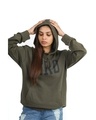 Shop Women's Green ISRO Bold Hoodie-Official ISRO Collection-Full