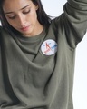 Shop Women's Green ISRO Logo Patch Sweatshirt-Official ISRO Collection-Design