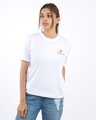 Shop Women's ISRO Logo T-shirt in White-Official ISRO Collection-Front