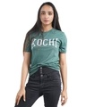 Shop Women's Kochi College T-shirt in Bottle Green-Front