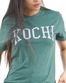 Shop Women's Kochi College T-shirt in Bottle Green-Design