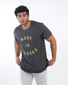 Shop Women's MADE IN MADRAS T-shirt in Charcoal-Front