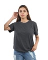 Shop Unisex Grey Basic T-shirt-Front