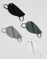 Shop 2-Layer Everyday Protective mask - Pack of 20(Jet Black-White- Meteor grey- Nimbus Grey)