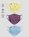 Shop 2-Layer Everyday Protective Mask Pack of 3 (Pastel pattern, paw print, sprinkles)-Design
