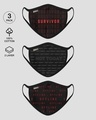 Shop 2-Layer Everyday Protective Mask - Pack of 3 (Survivor Instinct ! Not Today Typo! Offline Typo)-Design