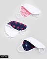 Shop 2-Layer Premium Printed Mask - Pack of 3 (Memphis, Strawberry,Lipstick and heels)-Full