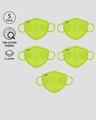 Shop 2-Layer Premium Protective Masks - Pack of 5 (Neon green*5)-Front