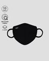 Shop 2-Layer Premium Protective Masks - Pack of 10 (Jet Black)-Front