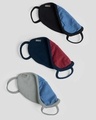 Shop 2-Layer Premium Protective Masks - Pack of 100 (Black-Blue-Meteor Grey)
