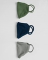 Shop 2 Layer Premium Protective Masks Pack of 3 (Dark Olive-Navy Blue-Meteor Grey)-Design