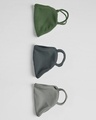 Shop 2 Layer Premium Protective Masks Pack of 3 (Dark Olive-Nimbus Grey-Meteor Grey)-Design