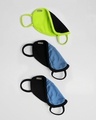Shop 2-Layer Premium Protective Masks - Pack of 3 (Neon green-Jet Black- Jet Black)