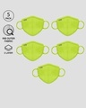 Shop 2-Layer Premium Protective Masks - Pack of 5 (Neon green*5)-Design