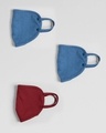 Shop 2-Layer Protective Mask - Pack of 10 (3 Blue,3 Jet Black,Green,Scarlet Red,Vintage Orange, Yellow)
