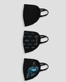 Shop 2-Layer Protective Mask - Pack of 3 (Batman Tech Logo! Bat Tech Pattern! Batman Tech Suit (BML))-Design