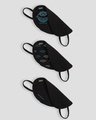 Shop 2-Layer Protective Mask - Pack of 3 (Batman Tech Logo! Bat Tech Pattern! Batman Tech Suit (BML))-Full