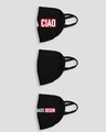 Shop 2-Layer Protective Mask - Pack of 3 (Ciao Bella! Resist Mask! Chaos Begins Everyday Mask Combo)-Design