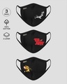 Shop 2-Layer Protective Mask - Pack of 3 (Tom Chasing! Tom and Jerry! Jerry Running (TJL))-Design