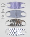 Shop 2 Layer Woven Protective Mask Chevron Pattern Combo of 4 (Men)-Design
