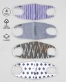 Shop 2 Layer Woven Protective Mask Chevron Pattern Combo of 4 (Men)-Front