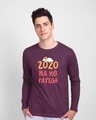 Shop 2020 Na Ho Payega Full Sleeve T-Shirt Deep Purple-Front