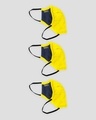 Shop 3 Layer Premium Life Mask Combo of 3 (Pineapple yellow)-Full