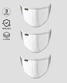 Shop 3 layer Premium Protective Mask Combo of 3 (White)-Front