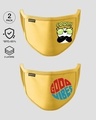 Shop 3-Layer Reusable Printed Life Mask-Pack of 2 ( Cool Panda! Good Vibes Circle! )-Front