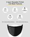 Shop 3-Layer Reusable Printed Life Mask-Pack of 3 (AVL Logo (AVL)) White