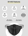 Shop 5 Layer Bewakoof N 95 reusable life mask Men Combo of 10 (Jet Black)-Design