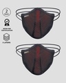 Shop 5 Layer Bewakoof N 95 reusable life mask Men Combo of 2 (Bold red)-Front